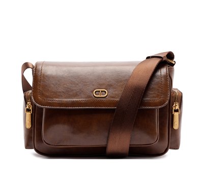 Bolsa Tiracolo Média Messenger Marrom